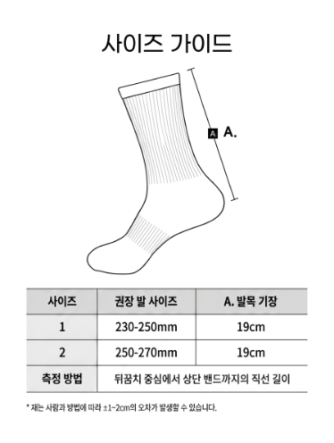 양말 사이즈표